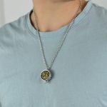 Buddha Stones Treasure Bowl Copper Coin Ingots Wealth Necklace Pendant Necklaces & Pendants BS 6