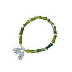 Buddha Stones 925 Sterling Silver Bamboo Jade Lucky Cat Fu Character Luck Abundance Bracelet Bracelet BS 17