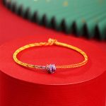 Buddha Stones Handcrafted Colorful Purple Gold Red Braid Rope Bracelet Bracelet BS 10