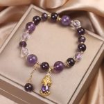 Buddha Stones  Natural Amethyst PiXiu Healing Bracelet Bracelet BS 3
