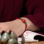 Buddha Stones Tibetan Cinnabar Om Mani Padme Hum Engraved Blessing Braided Rope Bracelet Bracelet BS 9
