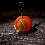 Buddha Stones Various Crystal Amethyst Tiger Eye Green Aventurine Yin Yang Spiritual Necklace Pendant Necklaces & Pendants BS Red Stone