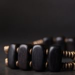 Buddha Stones Tibetan Ebony Wood Copper Balance Double Layer Bracelet Bracelet BS 5