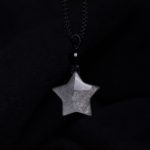 Buddha Stones Natural Silver Sheen Obsidian Star Crescent Moon Protection Necklace Pendant Necklaces & Pendants BS 3