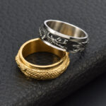 Buddha Stones Dragon Titanium Steel Stimulation Rotatable Ring (Extra 30% Off | USE CODE: FS30) Ring BS 7