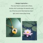 Buddha Stones Natural White Chalcedony Peace Buckle Lotus Pendant S925 Sterling Silver Necklace 8