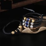 Buddha Stones 999 Sterling Silver Copper Coin Bead Copper Balance Braided String Bracelet Bracelet BS 2