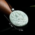 Buddha Stones Thousand-Hand Kwan Yin Avalokitesvara Jade Blessing String Necklace Pendant Necklaces & Pendants BS 10