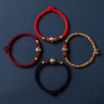 Buddha Stones 925 Sterling Silver Tibet Handmade Om Mani Padme Hum Luck Protection King Kong Knot Braided Bracelet Bracelet BS 1
