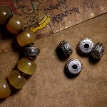 Buddha Stones Handmade Tibetan Sheep Horn Om Mani Padme Hum Auspiciousness Bracelet Bracelet BS 14