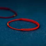Buddha Stones 925 Sterling Silver Lucky Golden Bead Braided String Bracelet Anklet Bracelet BS 10
