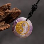 Buddha Stones Various Crystal Amethyst Tiger Eye Green Aventurine Yin Yang Spiritual Necklace Pendant Necklaces & Pendants BS Amethyst