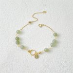Buddha Stones Unique Natural Hetian Jade 14K Gold filled Luck Beaded Bracelet Bracelet BS 1