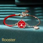 Buddha Stones 925 Sterling Silver Color-changing Chinese Zodiac Luck Protection Red String Chain Bracelet Bracelet BS Rooster(Wrist Circumference 14-15cm)