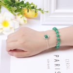 Buddha Stones Sun Stone Strawberry Quartz Crystal Positive Bracelet Bracelet BS Malachite