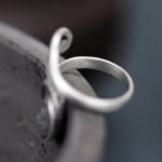 Buddha Stones 925 Sterling Silver Koi Fish Water Ripple Luck Wealth Ring Ring BS 3