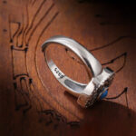 Buddha Stones Tibetan Om Mani Padme Hum Peace Rotatable Ring Ring BS 12