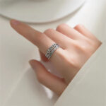 Buddha Stones Copper Coin Wealth Luck Ring Ring BS 1