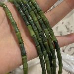 Buddha Stones 925 Sterling Silver Peridot Bamboo Pattern Luck Bracelet Bracelet BS 4