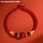 Buddha Stones Year of the Dragon 925 Sterling Silver Chinese Zodiac Cinnabar Auspicious Matches Blessing Bracelet (Extra 30% Off | USE CODE: FS30) Bracelet BS Dog 23cm