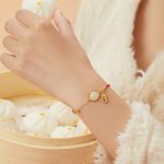 Buddha Stones 925 Sterling Silver Year Of The Dragon Hetian White Jade Chinese Steamed Bun Dragon Design Fortune Blessing Bracelet Bracelet BS 5