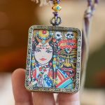 Buddha Stones Tibetan Zakiram Goddess of Wealth Past And Present Ghau Prayer Box Necklace Pendant Necklaces & Pendants BS 1