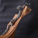 Buddha Stones Dragon Titanium Steel Luck Bracelet Bangle Bracelet Bangle BS 4