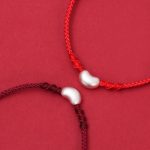 Buddha Stones 999 Sterling Silver Bean Design Luck Connection Handmade Braided Bracelet Bracelet BS 9