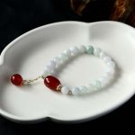 Buddha Stones Natural White Jade Agate Protection Bracelet Bracelet BS 10