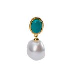 Buddha Stones 925 Sterling Silver Pearl Turquoise Healing Ring Earrings Necklace Pendant Necklaces & Pendants BS 10