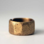 Buddha Stones Tibetan Simple Design Copper Brass Frosted Wealth Ring Ring BS 11