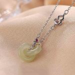 Buddha Stones 925 Sterling Silver Round Jade Luck Prosperity Necklace Chain Pendant Necklaces & Pendants BS 10