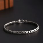 Buddha Stones Double Dorje Vajra Strength Punk Copper Chain Bracelet Necklace Bracelet BS 1
