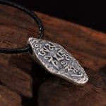 Buddha Stones Tibetan 925 Sterling Silver Om Mani Padme Hum Dorje Vajra Engraved Strength Necklace Pendant Necklaces & Pendants BS 6