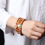 Buddha Stones Tibetan Rosewood Mala Healing Necklace Bracelet Bracelet BS 5