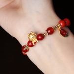 Buddha Stones Year of the Dragon Natural Cinnabar Ingot Protection Bracelet Bracelet BS 3