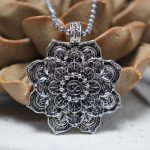 Buddha Stones Tibetan Lotus Blessing Necklace Pendant Necklaces & Pendants BS 5