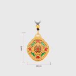 Buddha Stones Flower Love Heart Copper Wealth Necklace Pendant Necklaces & Pendants BS 7