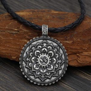 Six True Words Love Peace Flower Pattern Necklace (Extra 35% Off | USE CODE: FS35) Necklaces & Pendants BS main