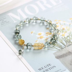 Buddha Stones Green Phantom Citrine PiXiu Confidence Bracelet Bracelet BS Green Phantom&Citrine