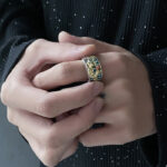 Buddha Stones 925 Sterling Silver Turquoise Red Agate PiXiu Abacus Protection Ring Ring BS 2