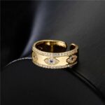 Buddha Stones Evil Eye Luck Blessing Copper Ring Rings BS Copper