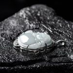 Buddha Stones 925 Sterling Silver Laughing Buddha Natural Jade Abundance Necklace Pendant Necklaces & Pendants BS 5