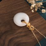 Buddha Stones White Jade Koi Fish Wealth Prosperity Necklace Pendant Necklaces & Pendants BS 3