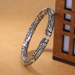 Buddha Stones Dragon Head Carved Luck Bracelet Bangle Bracelet BS 3