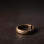 Buddha Stones Tibetan Vintage Texture Design Copper Luck Couple Ring Ring BS 7