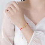 Buddha Stones 925 Sterling Silver Year Of The Dragon Auspicious Golden Dragon Luck Red Rope Chain Bracelet (Extra 30% Off | USE CODE: FS30) Bracelet BS 8