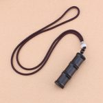 Buddha Stones Ebony Wood Bamboo Pattern Ghau Prayer Box Peace Necklace Pendant Necklaces & Pendants BS Bamboo(Thin Rope)