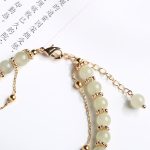 Buddha Stones 925 Sterling Silver Natural Hetian Jade Good Things Happen Peanut Charm Bracelet Bracelet BS 3