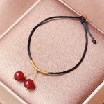 Buddha Stones Natural Red Agate Chalcedony Self-acceptance Confidence String Bead Bracelet Necklace Pendant